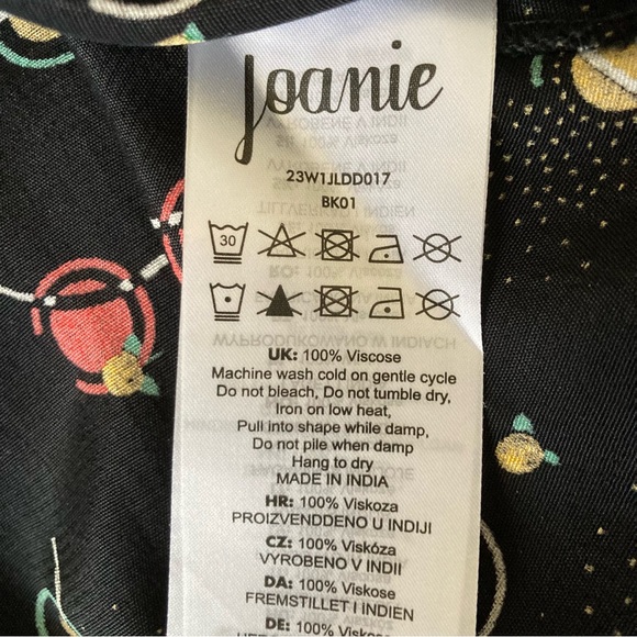 Incredible Bus Stop x Joanie Black Patterned Midi Dress - Picture 10 of 11